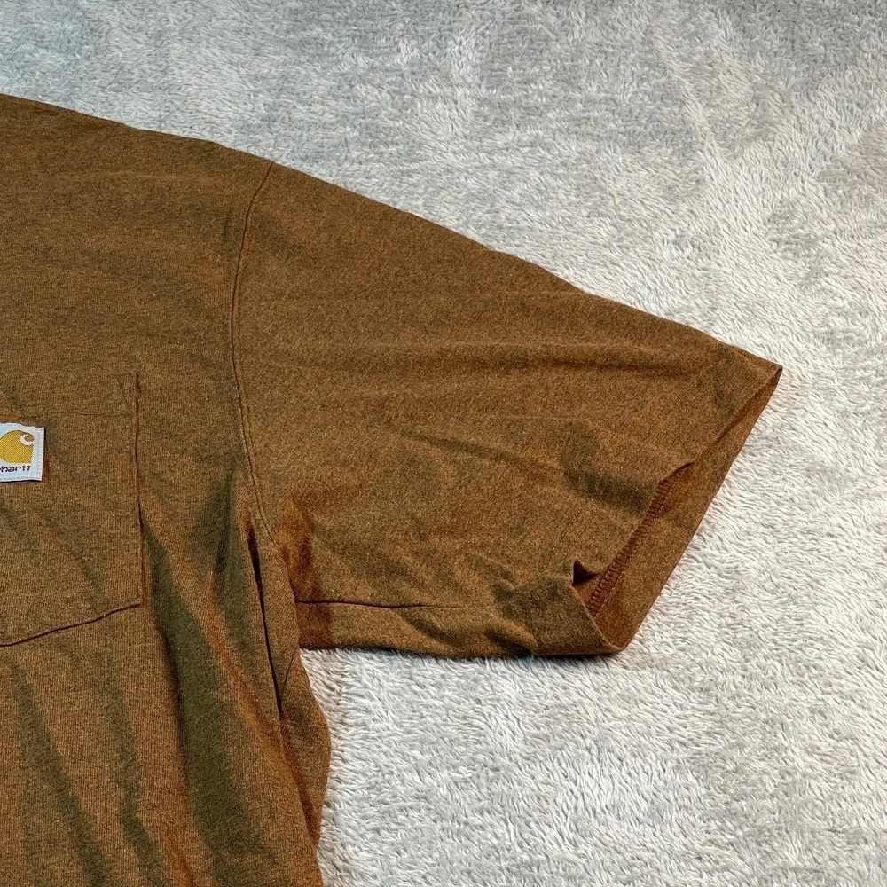 Carhartt Shirt Men's Large Brown Tall Loose‎ Fit K87 B00 Utility Outdoorsy Fall